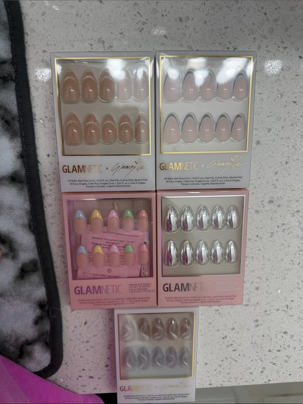 Glamnetic Press-On Nail Set - Neutral & Pastel Shades